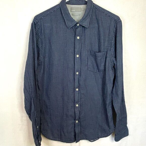 VINCE BUTTON DOWN SHIRT SMALL CHECK - Picture 2 of 7